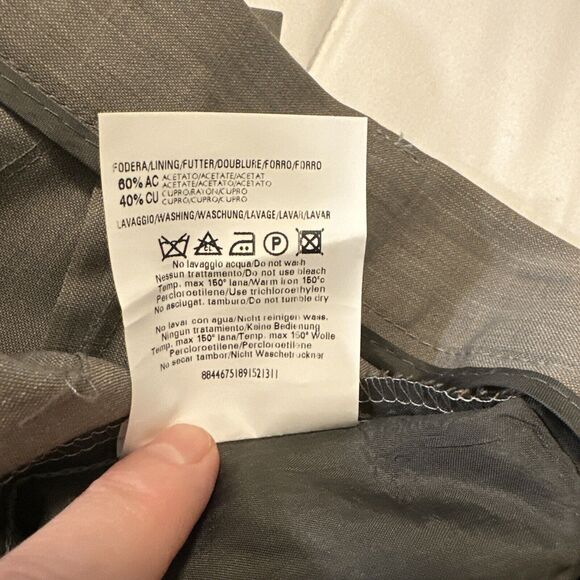 Zanella Women's 100% Virgin Wool High Waist Dress Pants Size 12 Made in Italy - Picture 14 of 14